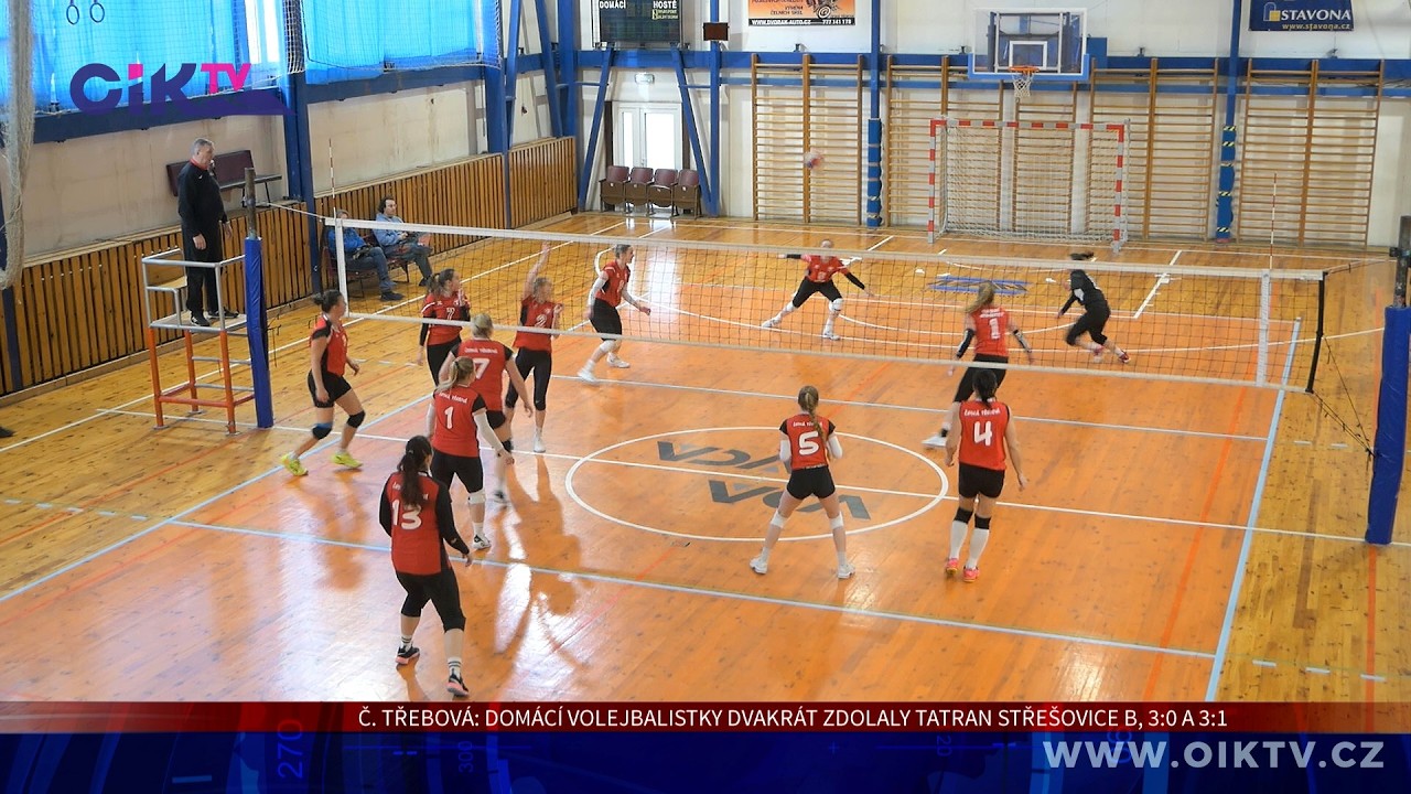 Česká Třebová: Domácí volejbalistky dvakrát zdolaly Tatran Střešovice B, 3:0 a 3:1