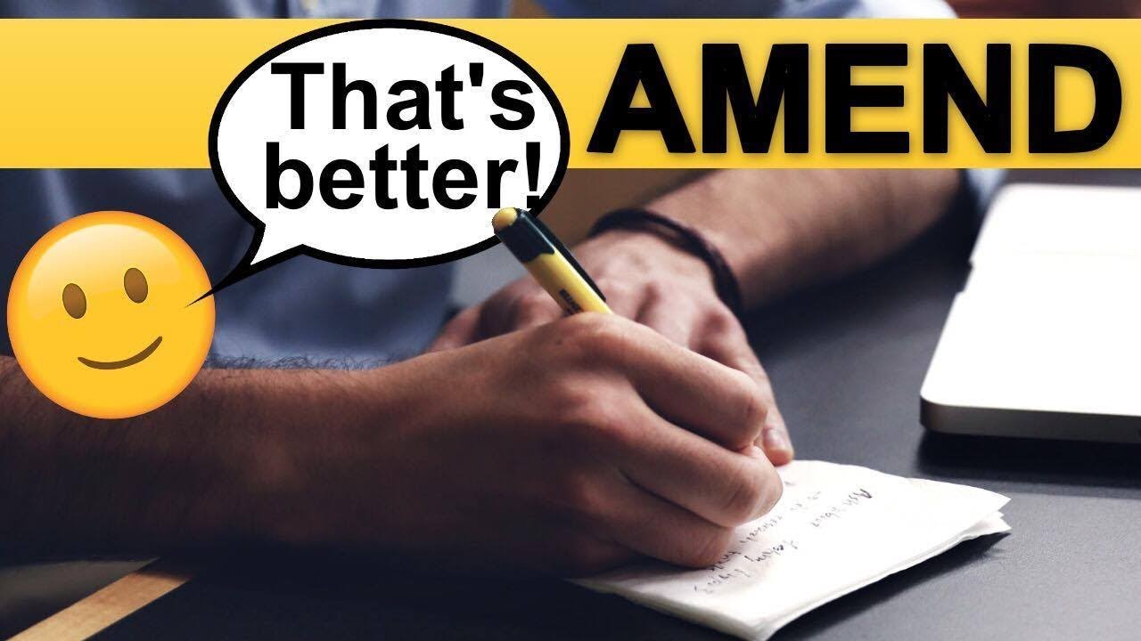 🛠 Learn English Words - AMEND - Meaning, Vocabulary Lesson with Pictures and Examples