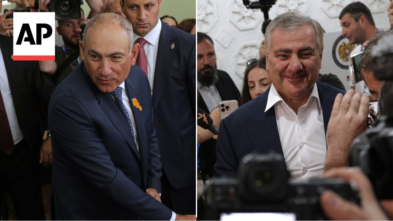 Armenia's PM and opposition leader vote in parliamentary elections