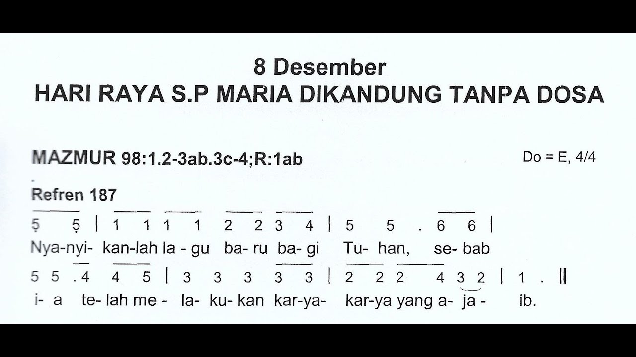 Pesta Santa Perawan Maria Dikandung Tanpa Dosa
