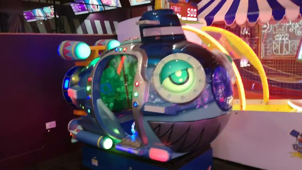 Coin operated Submarine Kiddie ride march 2022 ( star city birmingham england uk )