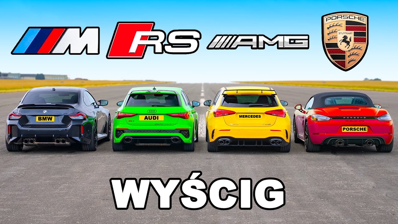 Nowe  BMW M2 v RS3 v AMG A45 S v Boxster GTS: WYŚCIG
