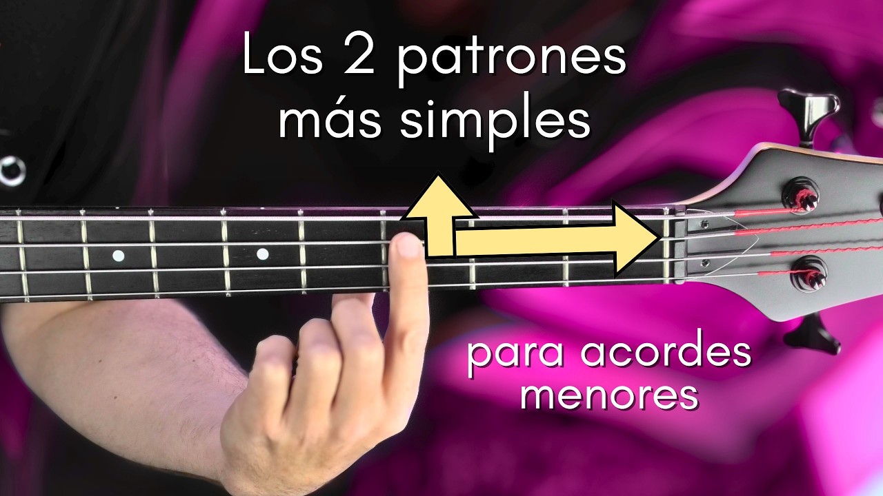 2 patrones 🔹sencillos🔹 para acordes menores en el Bajo