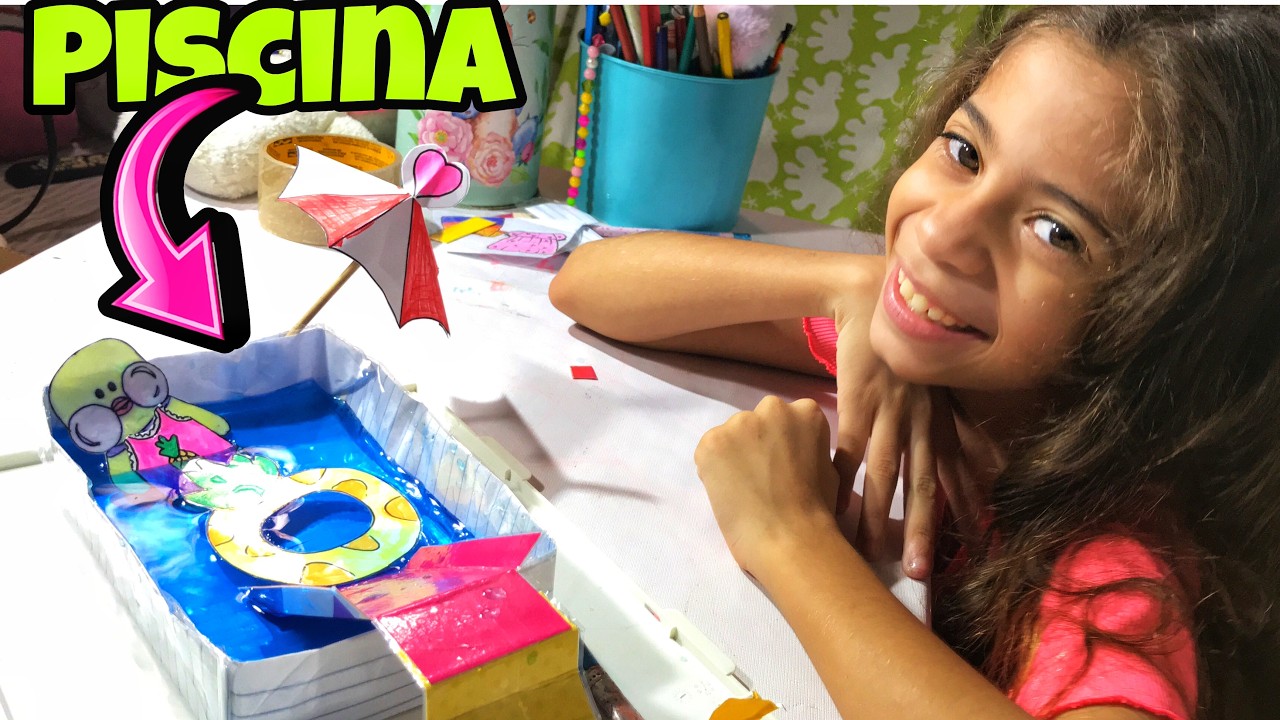 PISCINA COM ÁGUA DE VERDADE PARA PAPER DUCK #round6 #paperduck #desenho #bonecadepapel