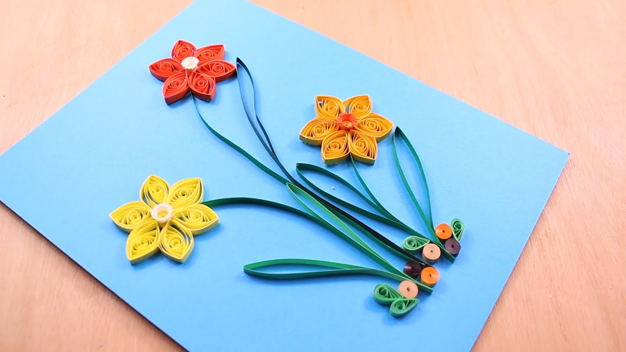 Paper Quilling - Simple Daffodils