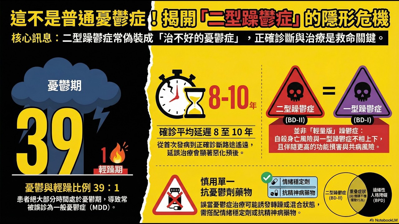 憂鬱症吃藥一直沒好？當心是「第二型躁鬱症」！權威期刊揭開診斷與治療陷阱  - part 2