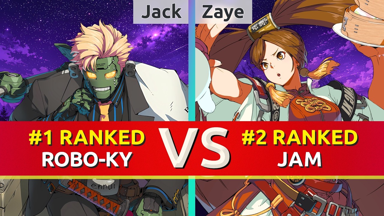 GGST ▰ Jack (#1 Ranked Robo-Ky) vs Zaye (#2 Ranked Jam). High Level Gameplay