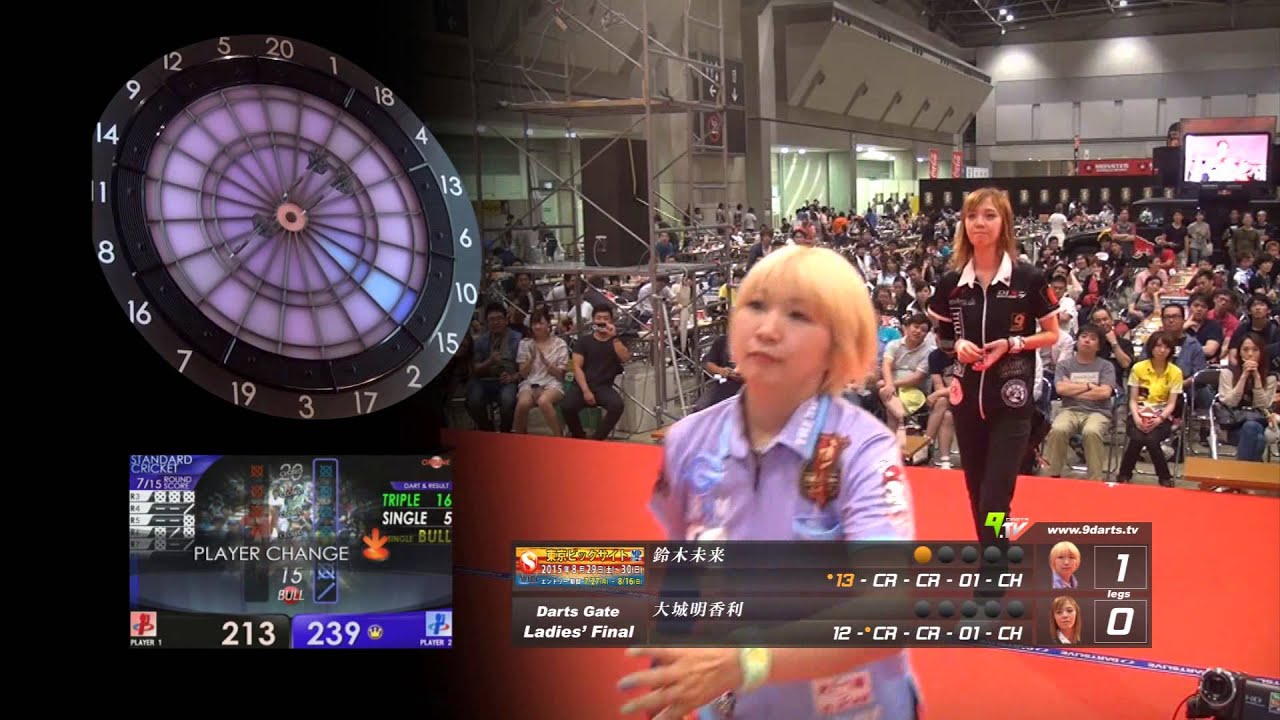 【2015 SPARK TOURNAMENT 東京大会 Darts Gate Ladies 決勝】鈴木未来 v 大城明香利