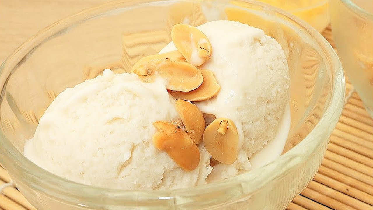 ไอศครีมกะทิ แบบง่าย เนื้อเนียนอร่อย/coconut milk ice-cream/easyfoodgoodhealth by Andy