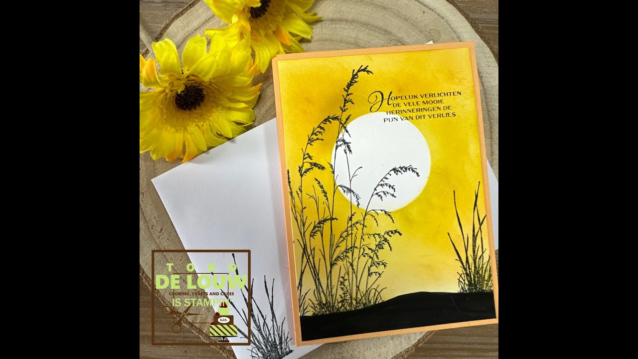 Silhouette kaart met de Prairie Grass stempelset van Stampin’ Up!