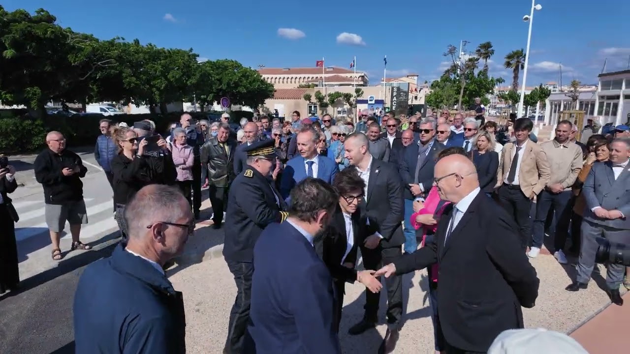 La ministre de la culture, Rachida Dati à Port Leucate pour voir les travaux du port  23 mai 2025