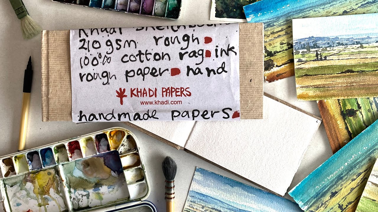 Khadi Sketchbooks - Khadi El Yapım Skeç Defteri - Deftere Suluboya Skeç - KhadiPapers