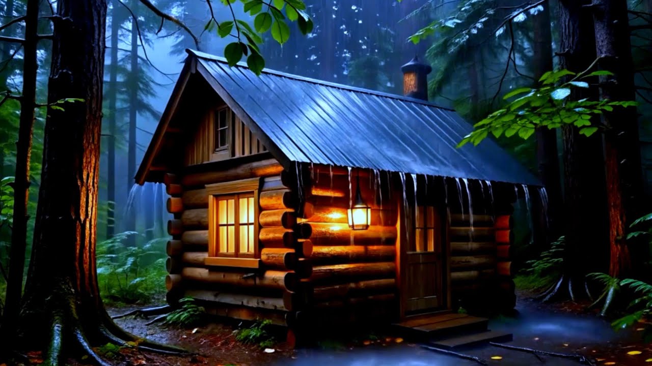 Cozy Cabin in the Rain | Relaxing Piano Music for Deep Sleep