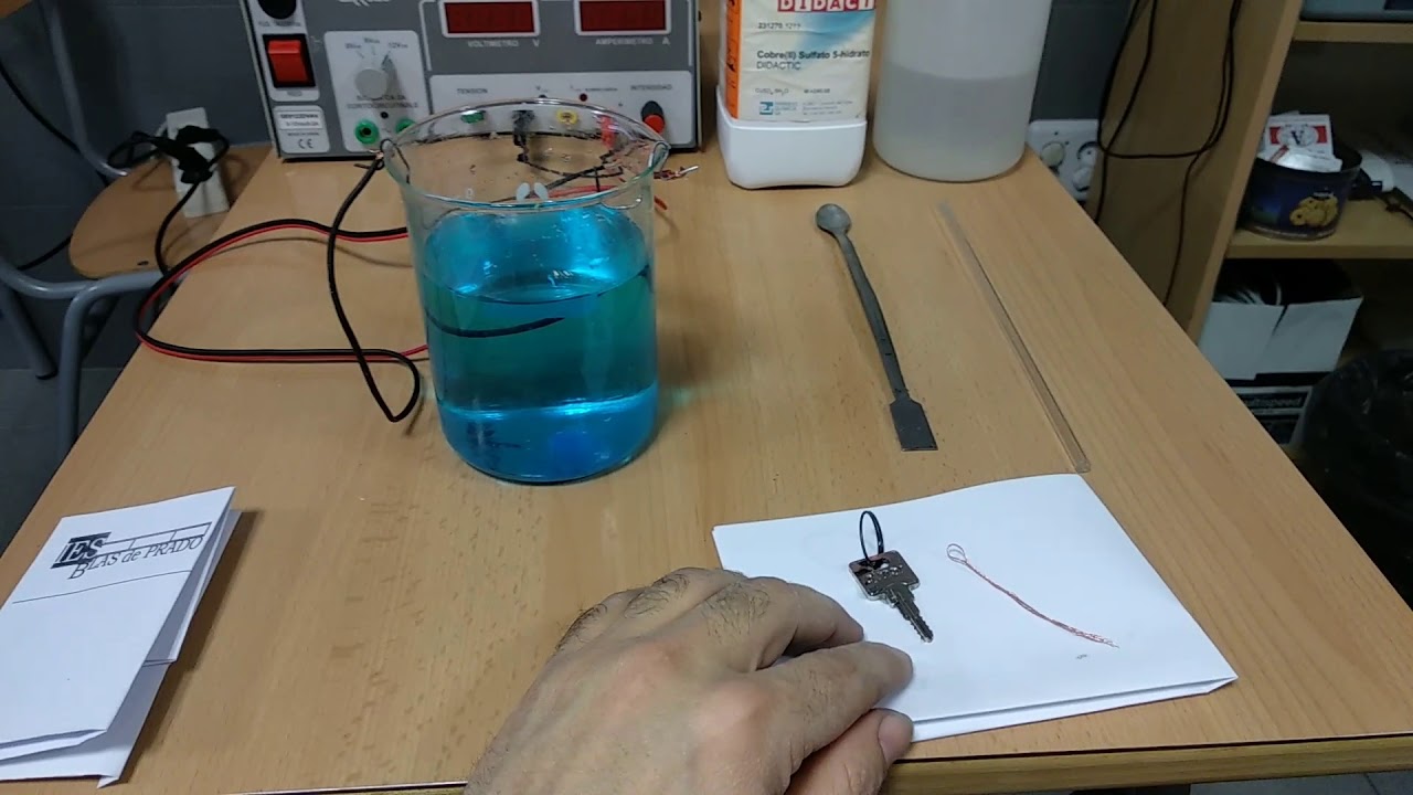 Electrólisis. Recubrimiento con Cobre