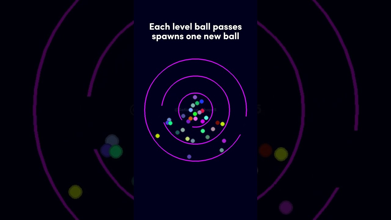 Each level spawns extra ball #satisfying #viral #simulation