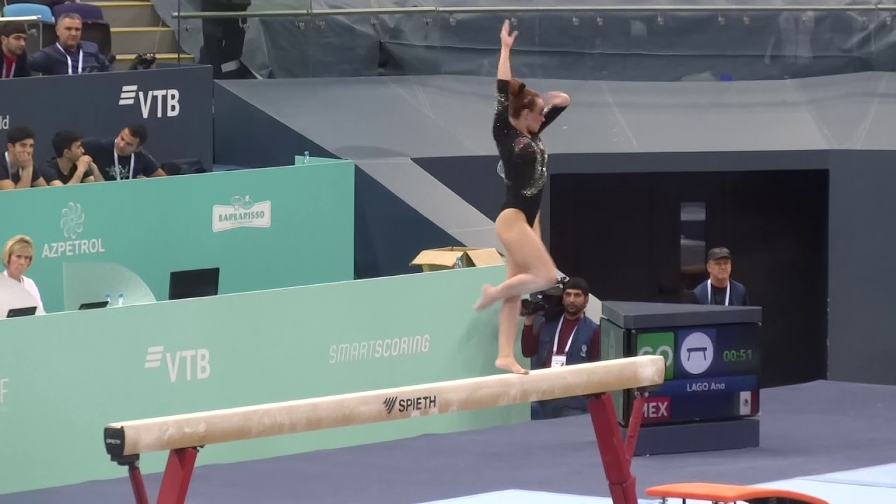 Ana Lago - MEX - BB - Gymnastic World Cup Baku, Azerbaijan 2020 - day 2