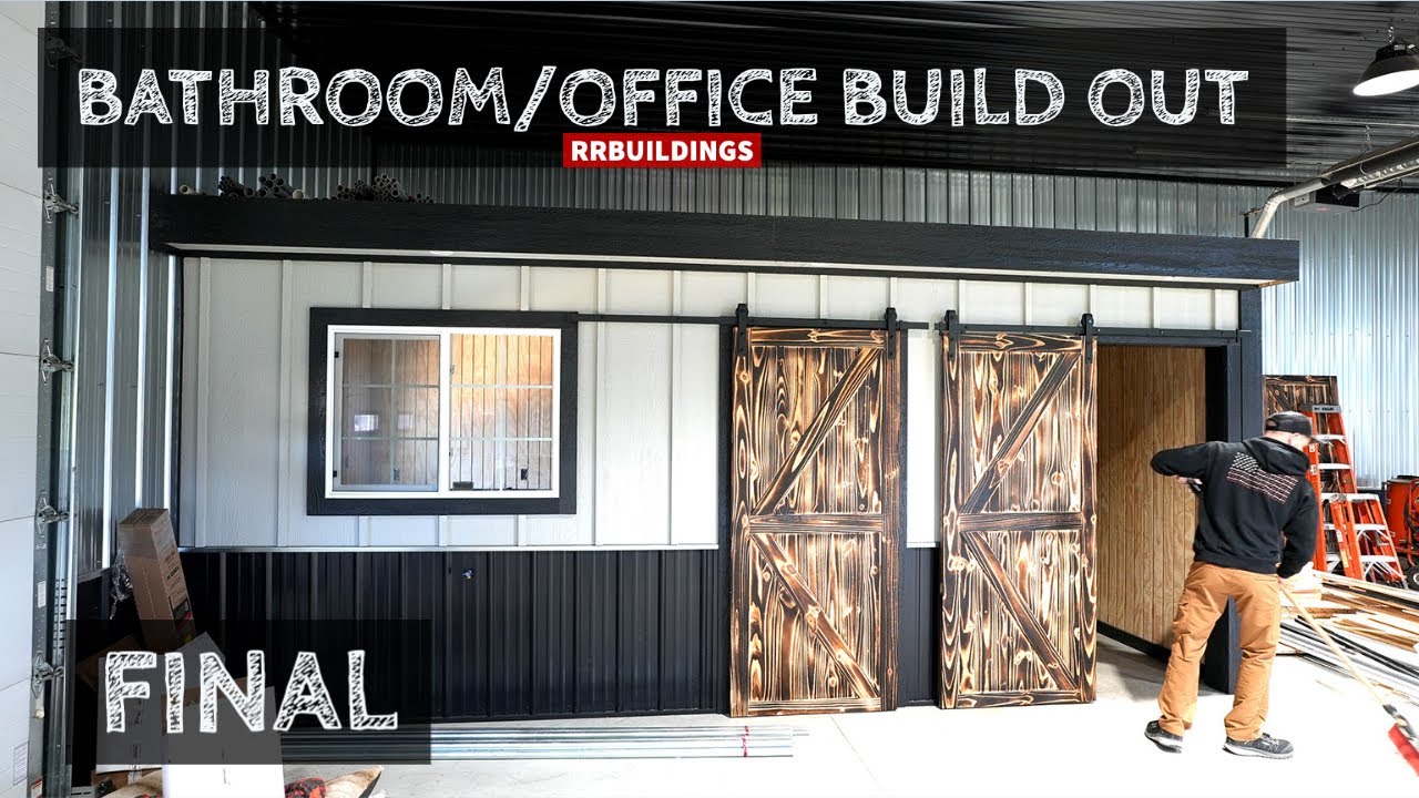 Bathroom and Office Build Out FINAL Installing Sliding Barn Doors