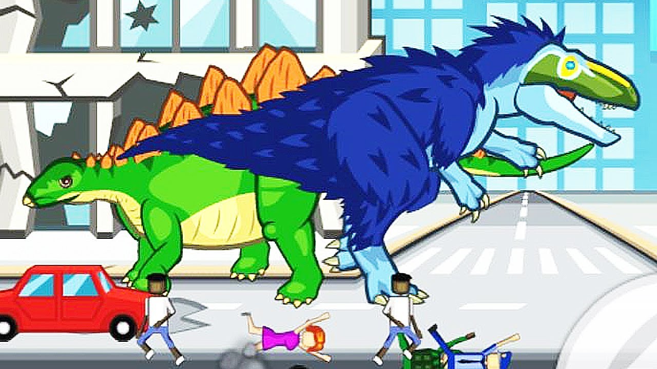 Jurassic The City Rampage 2018 - Yutyrannus & Gigantoraptor | Eftsei Gaming