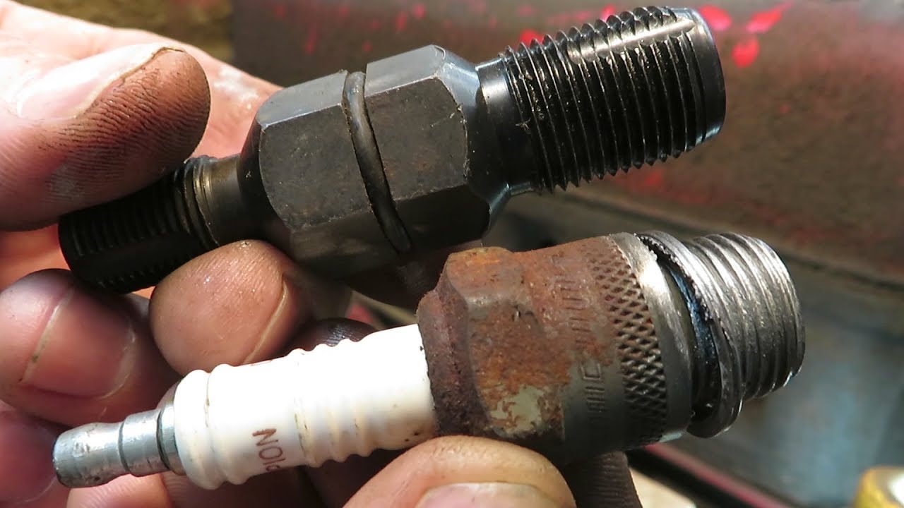 How to chase spark plug threads