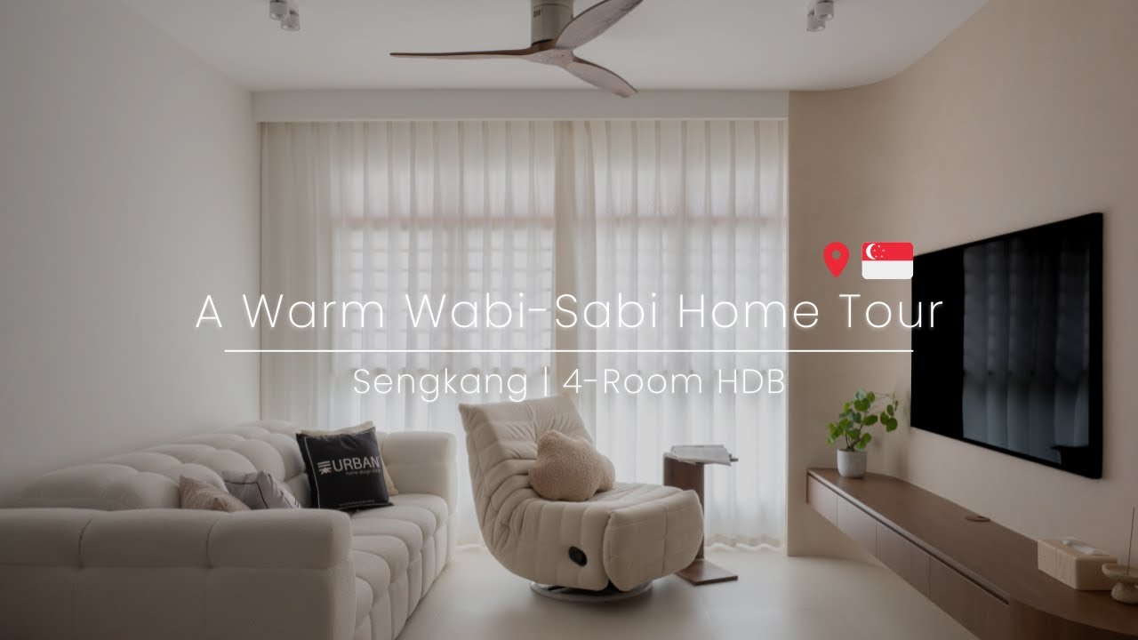 4-Room HDB in Singapore ｜A Warm Wabi-Sabi House Tour #housetour #home #singapore  
