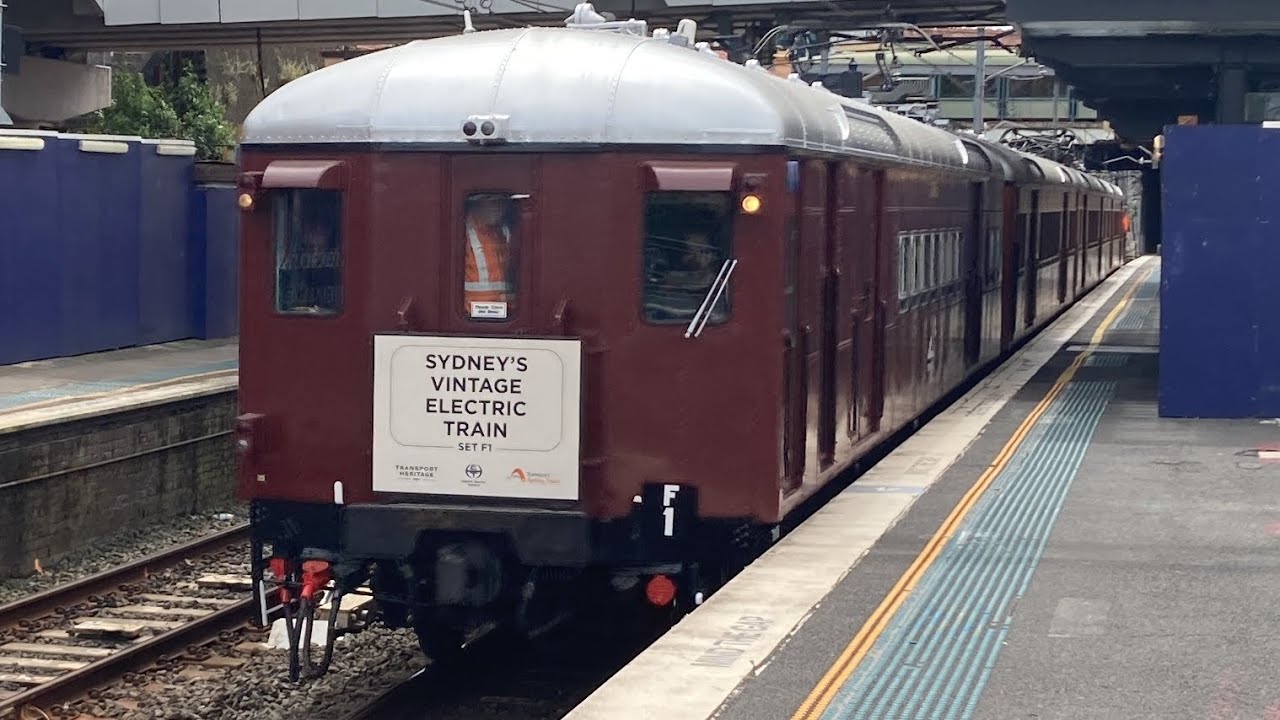 Red Rattler Set F1 At Speed  Between Turella and Revesby During 2022 Transport Heritage Expo
