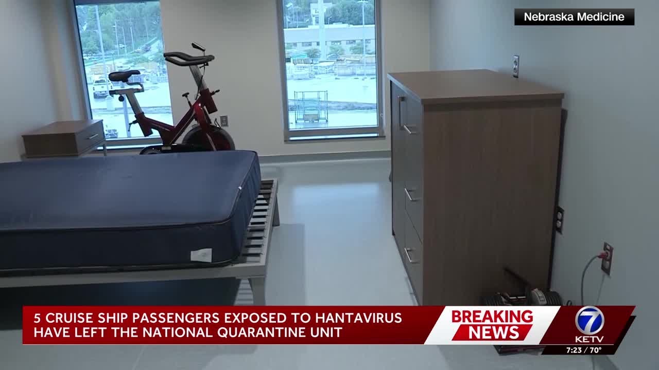 Five hantavirus passengers leave UNMC quarantine