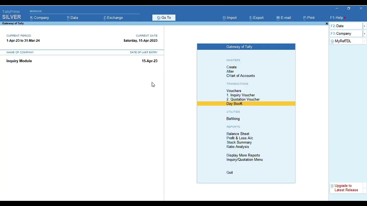 Tally Prime  CRM In Tally Enquiry To Quotation To Sale Order