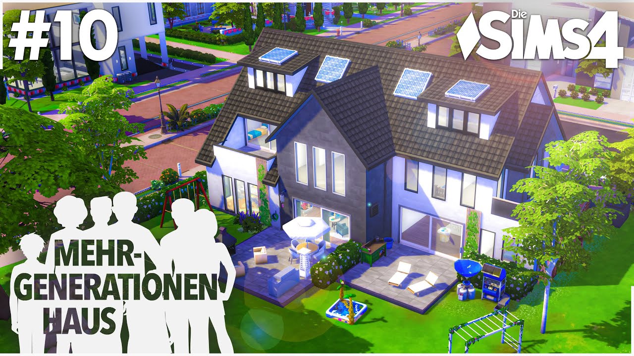 Wohnzimmer | Mehrgenerationen Haus #10 für 8 Sims | Die Sims 4 Let's Build mit Tipps