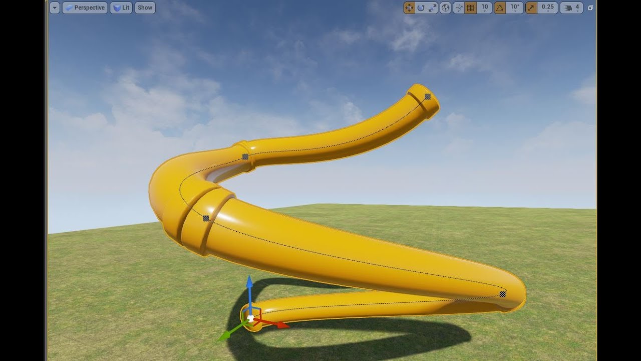 UE4 Tutorial: Add spline-meshes procedurally