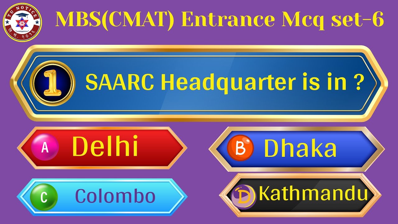 CMAT Entrance Model Question Set-6 | MBS Entrance Exam 2082 | Full CMAT MCQ Practice #mbsentrance