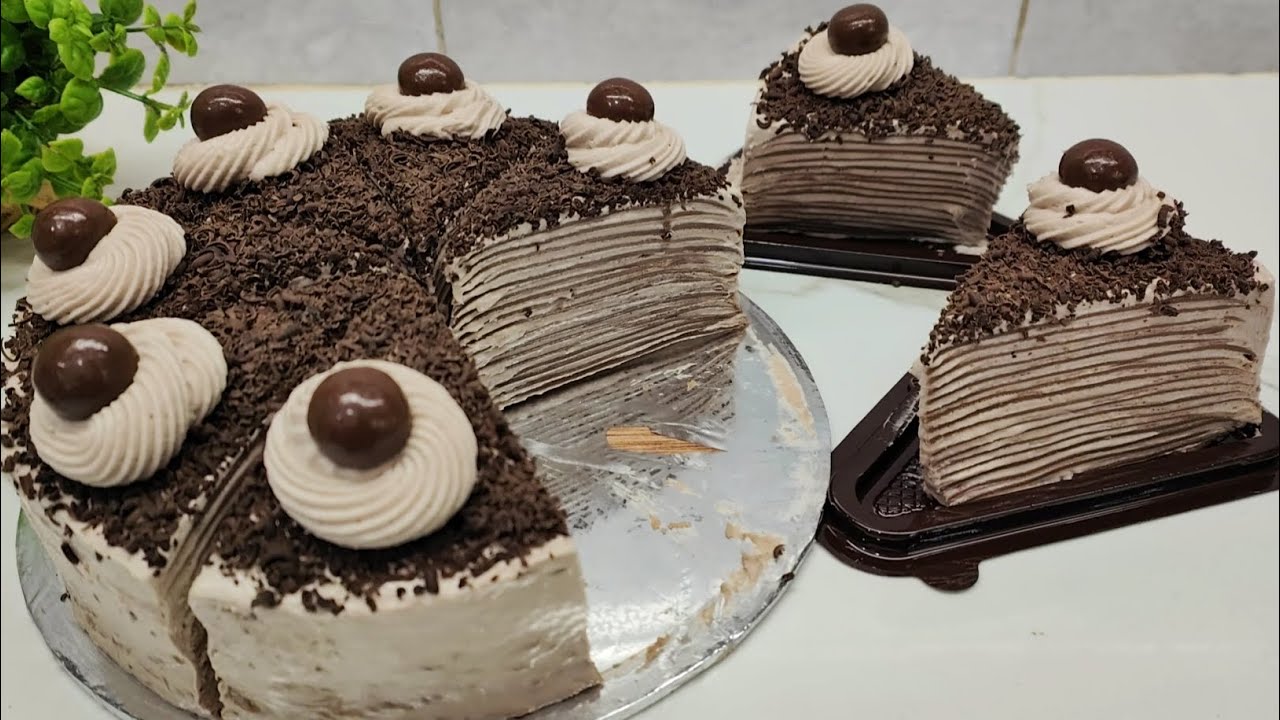 RESEP MILLE CREPE VIRAL mille crepe coklat