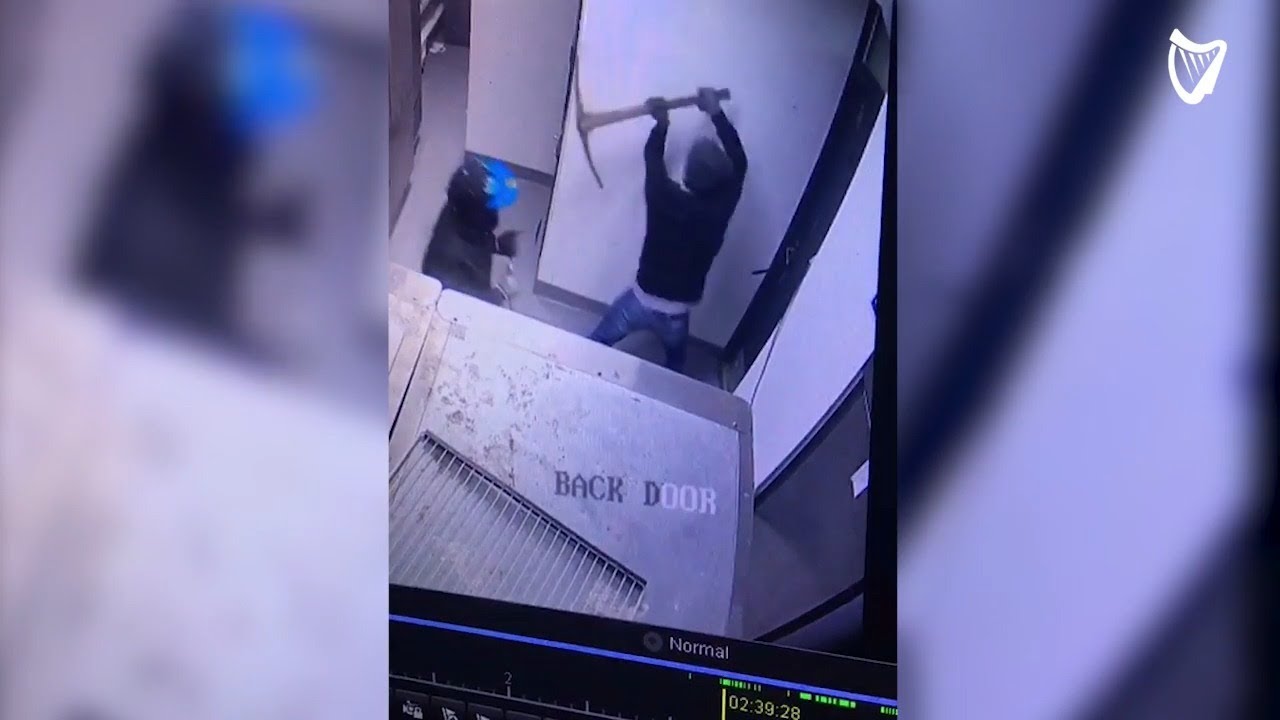 WATCH: Burglars armed with pick axe break into Limerick bistro