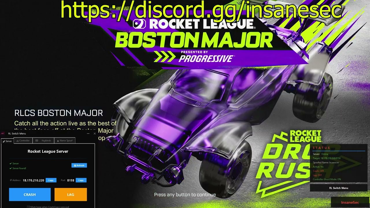 Rocket League Insanesec RL Switch DDoS Showcase & Gameplay