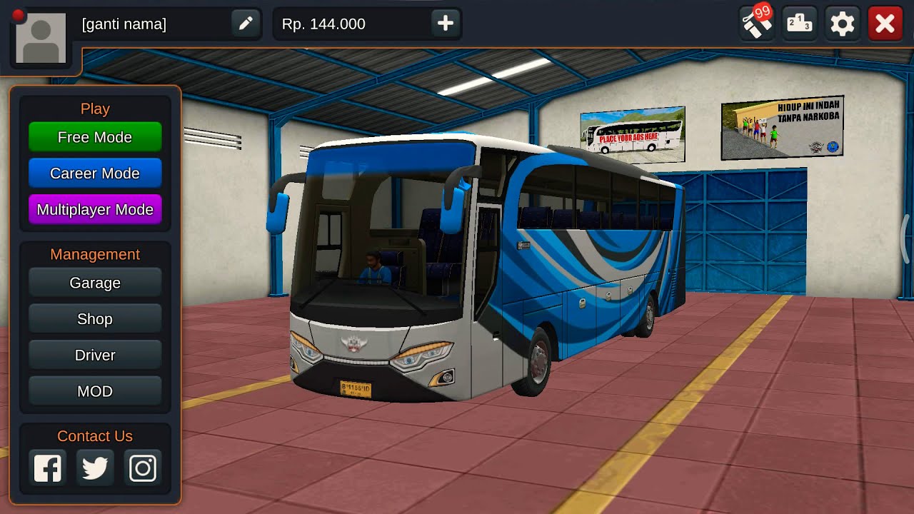 Thrilling bus driving