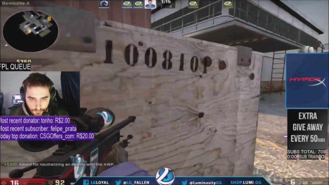 CS:GO - FalleN Top 4 Stream Highlights!