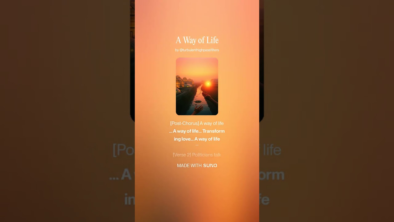 A Way of Life #AI​ #Song​ by #Suno​ #lyrics​ by #Aria #music​ #newmusic​