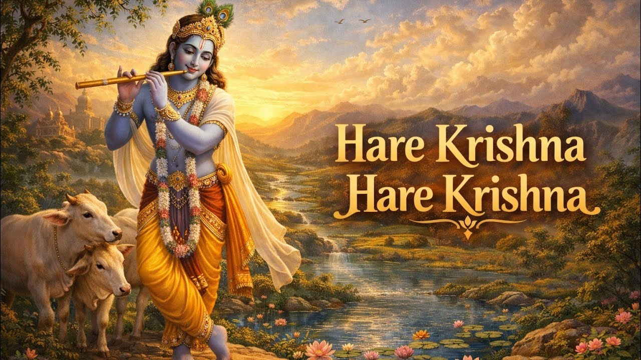 Hare Krishna Morning Chant | Soulful Mahamantra Meditation | Peaceful Krishna Bhajan