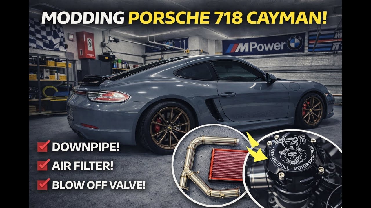 718 Cayman S build. Sounds Wild with Downpipe & Blow Off Valve!