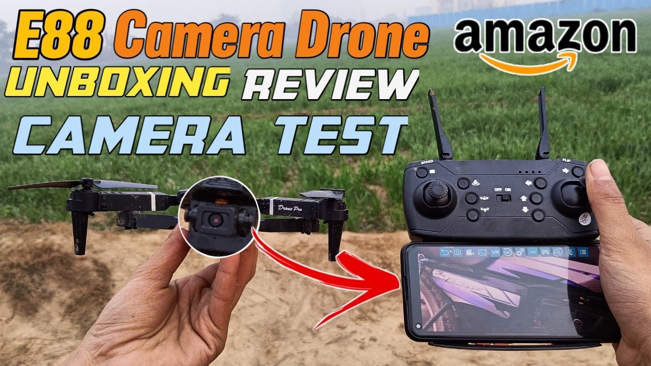 E88 Camera Drone Unboxing, Flying,Review & Camera Test