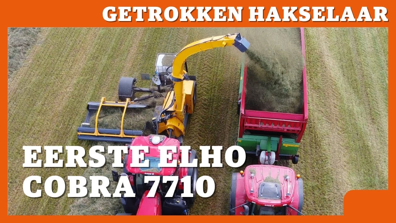 Eerste Elho Cobra 7710T getrokken hakselaar in actie in Nederland