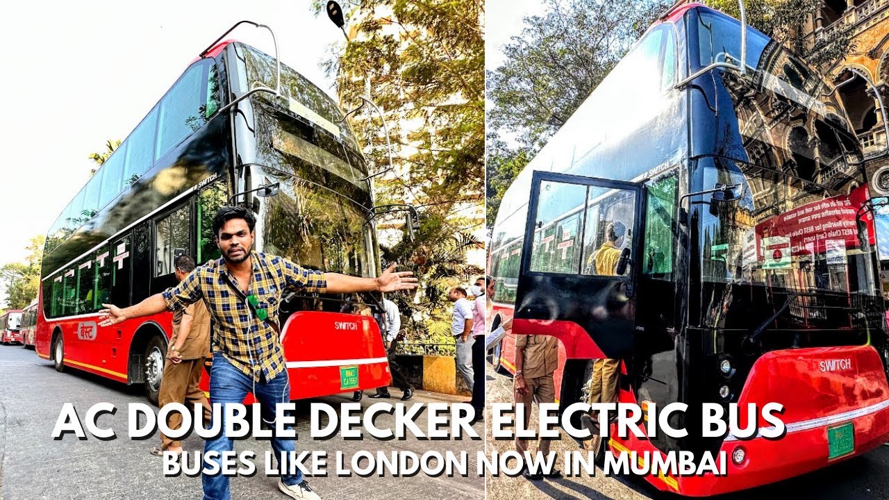 INDIA'S FIRST AC DOUBLE DECKER ELECTRIC BUS IN MUMBAI 😲 | BEST Electronic AC Double Decker Bus