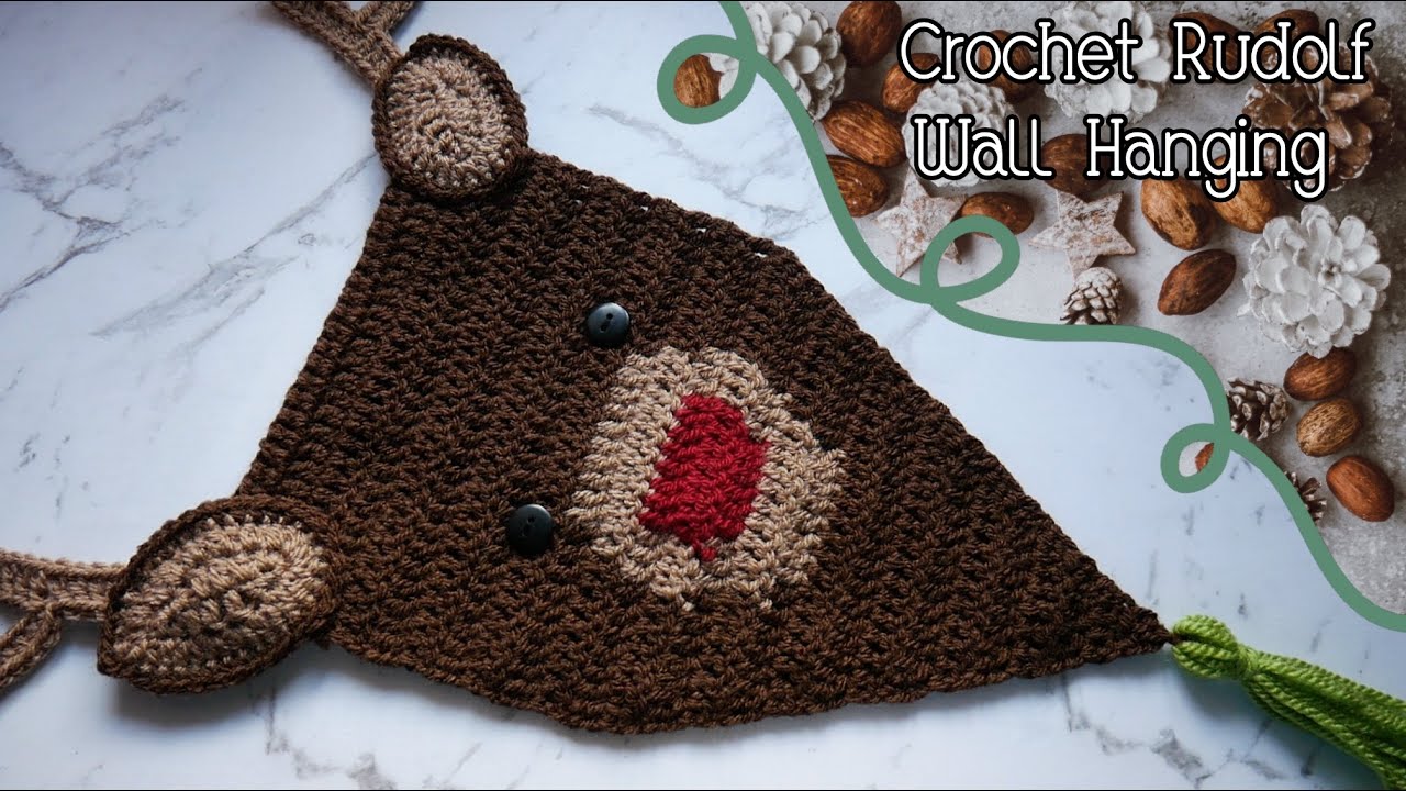 Crochet Rudolf Wall Hanging 🦌