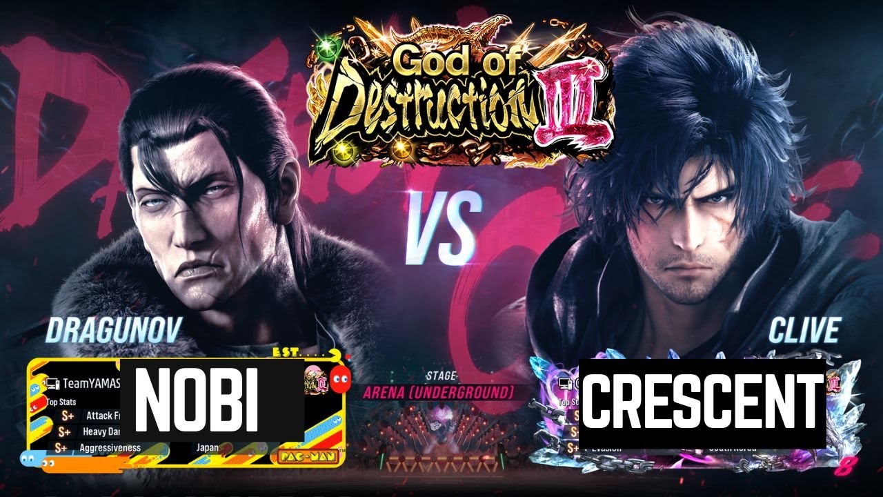 Tekken-8 Nobi (dragunov) vs Crescent (Clive) latest ranked matches