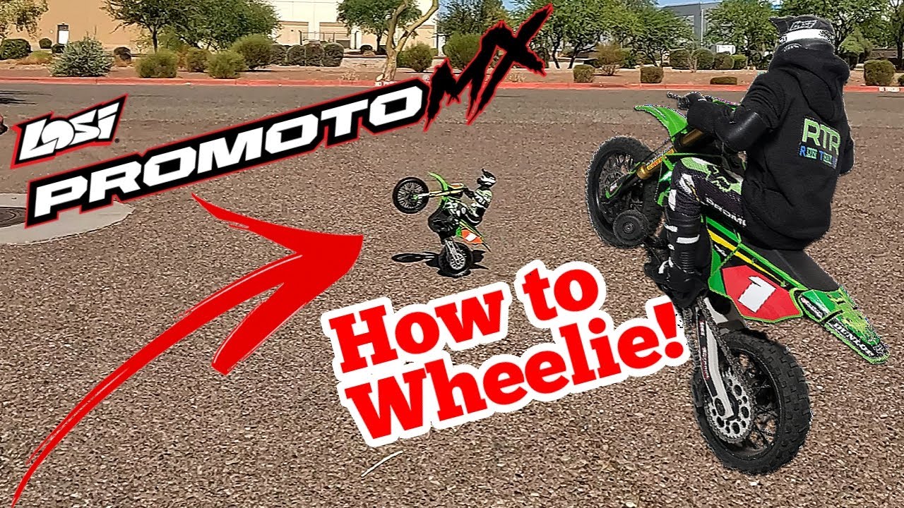Losi ProMoto Mx. How to wheelie.