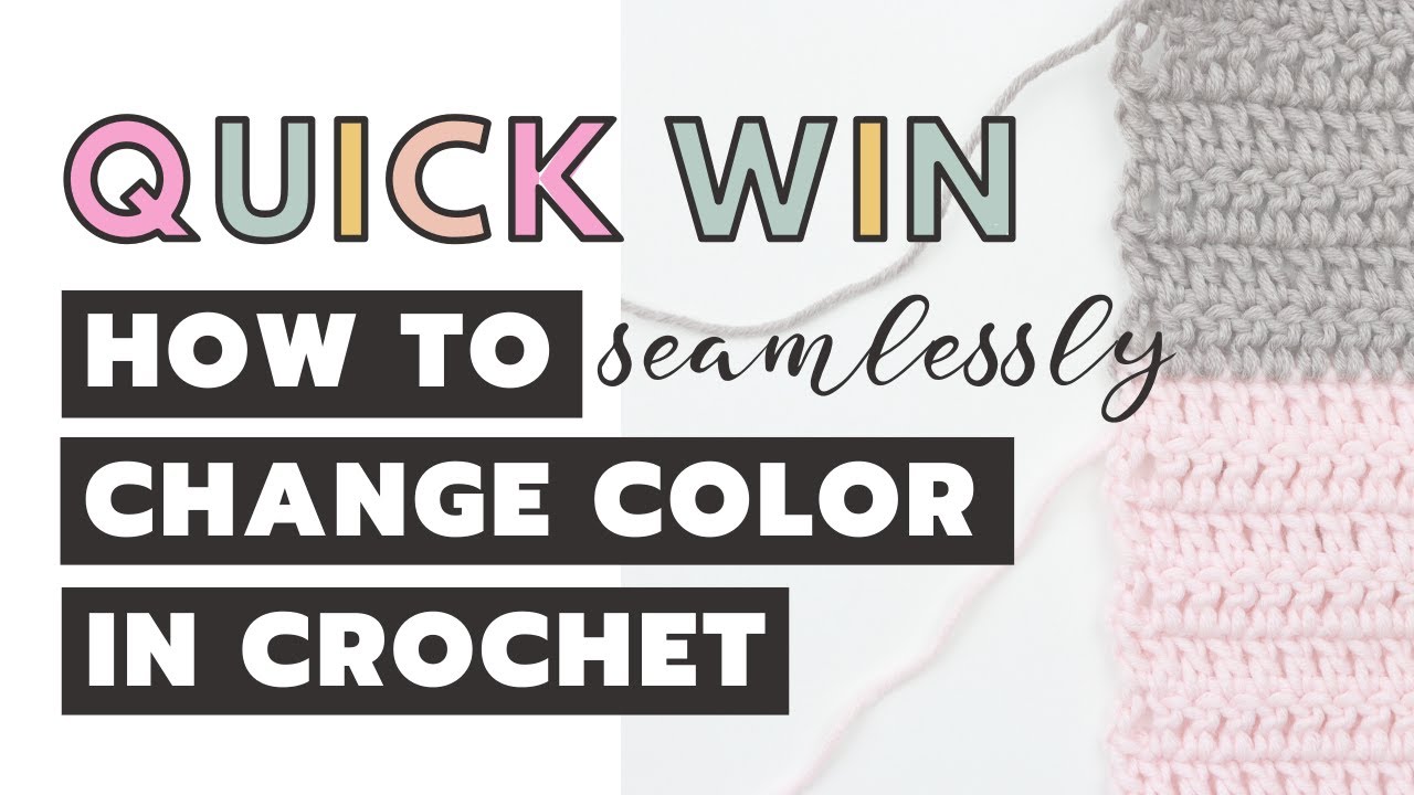 QUICK WIN: How To Change Color In Crochet At The End & Middle Of A Row  | SC HDC DC Demonstration