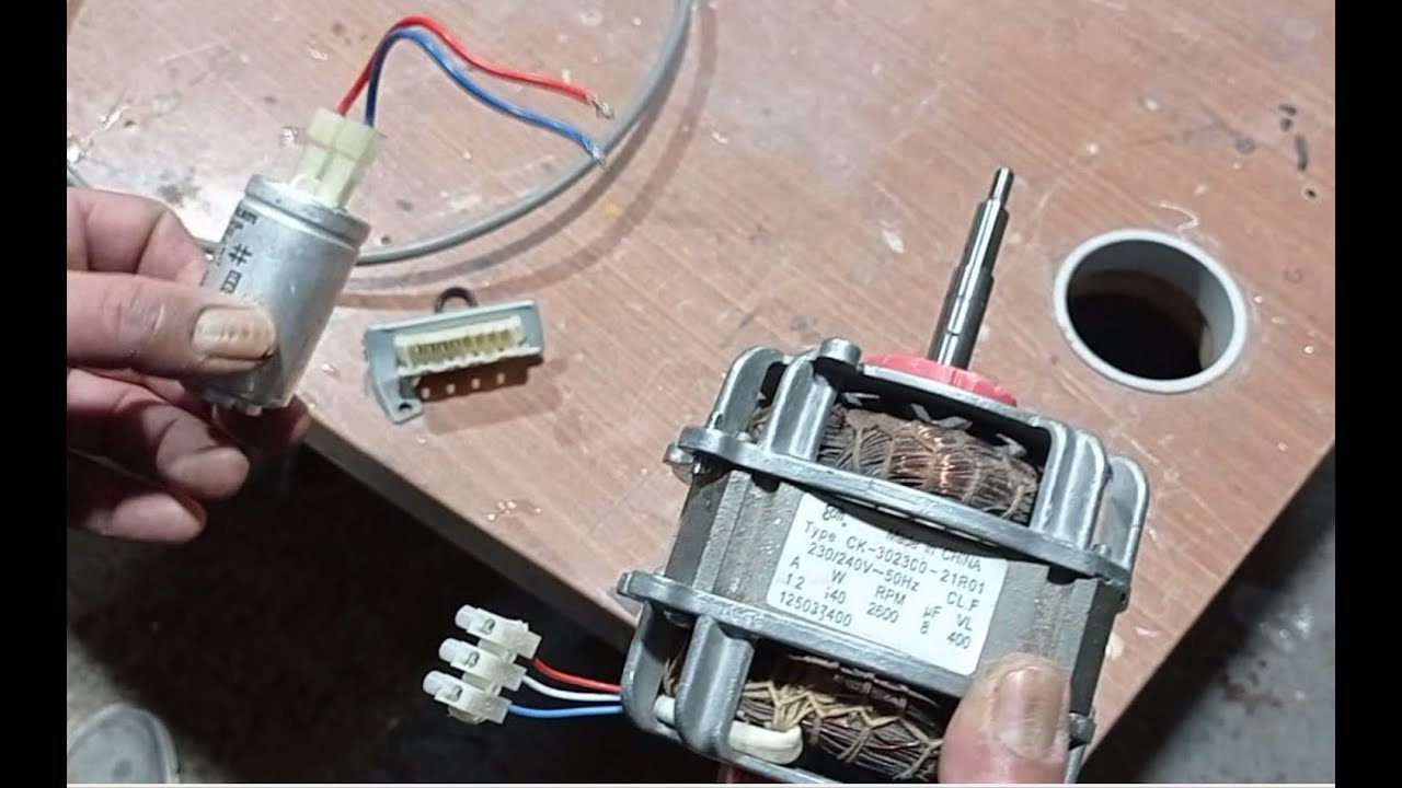 Identifier les fils d'un moteur monophasé de machine à laver et fonctionnement