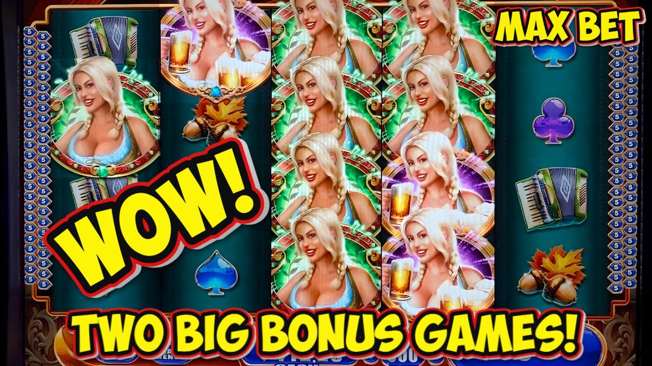 🍺DOUBLE BIG BONUS WINS! Bier Haus MAX BET Great Session - Classic WMS Slot! [Full Length] Live Play