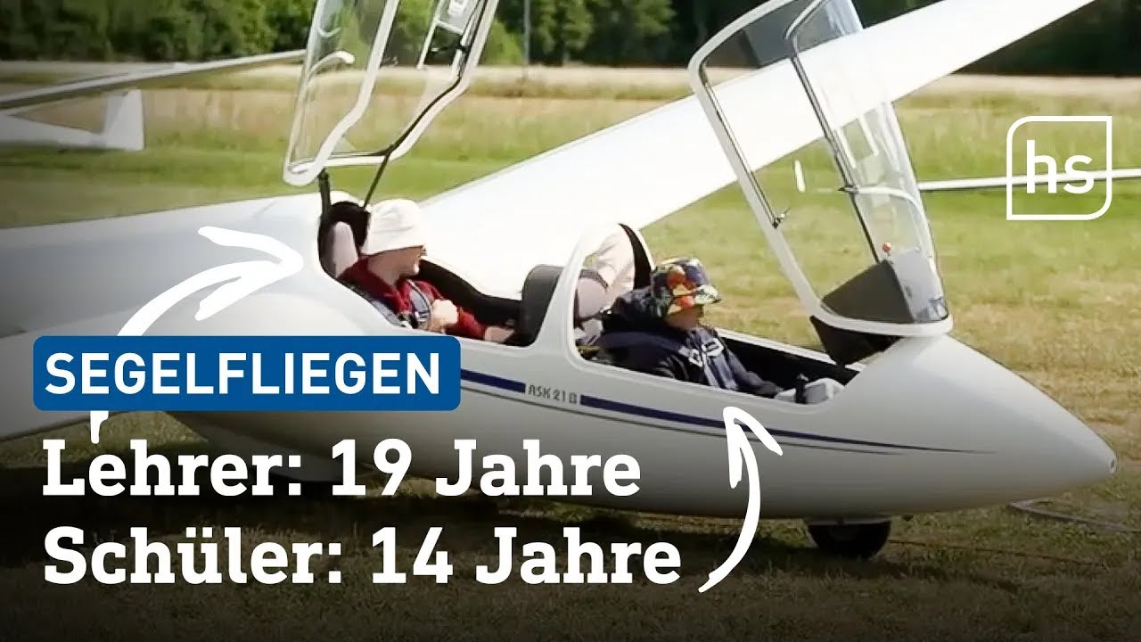 Wird alles klappen? 19-Jähriger bringt 14-Jährigem Segelfliegen bei | hessenschau