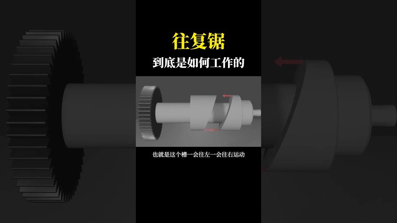 鬼才发明，往复锯到底如何工作的，原理真是太巧妙了