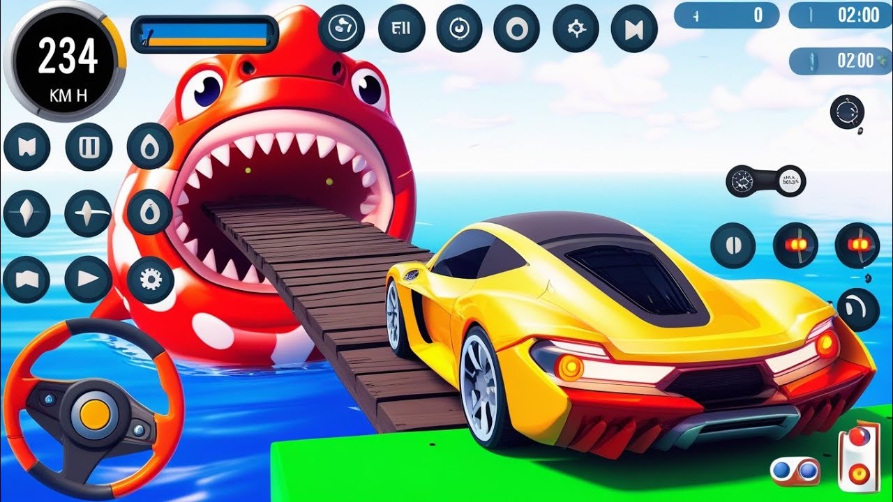 Mega Ramp Car Racing 3D – Mega GT Ramp Car Racing Stunts Driving – Android Gameplay